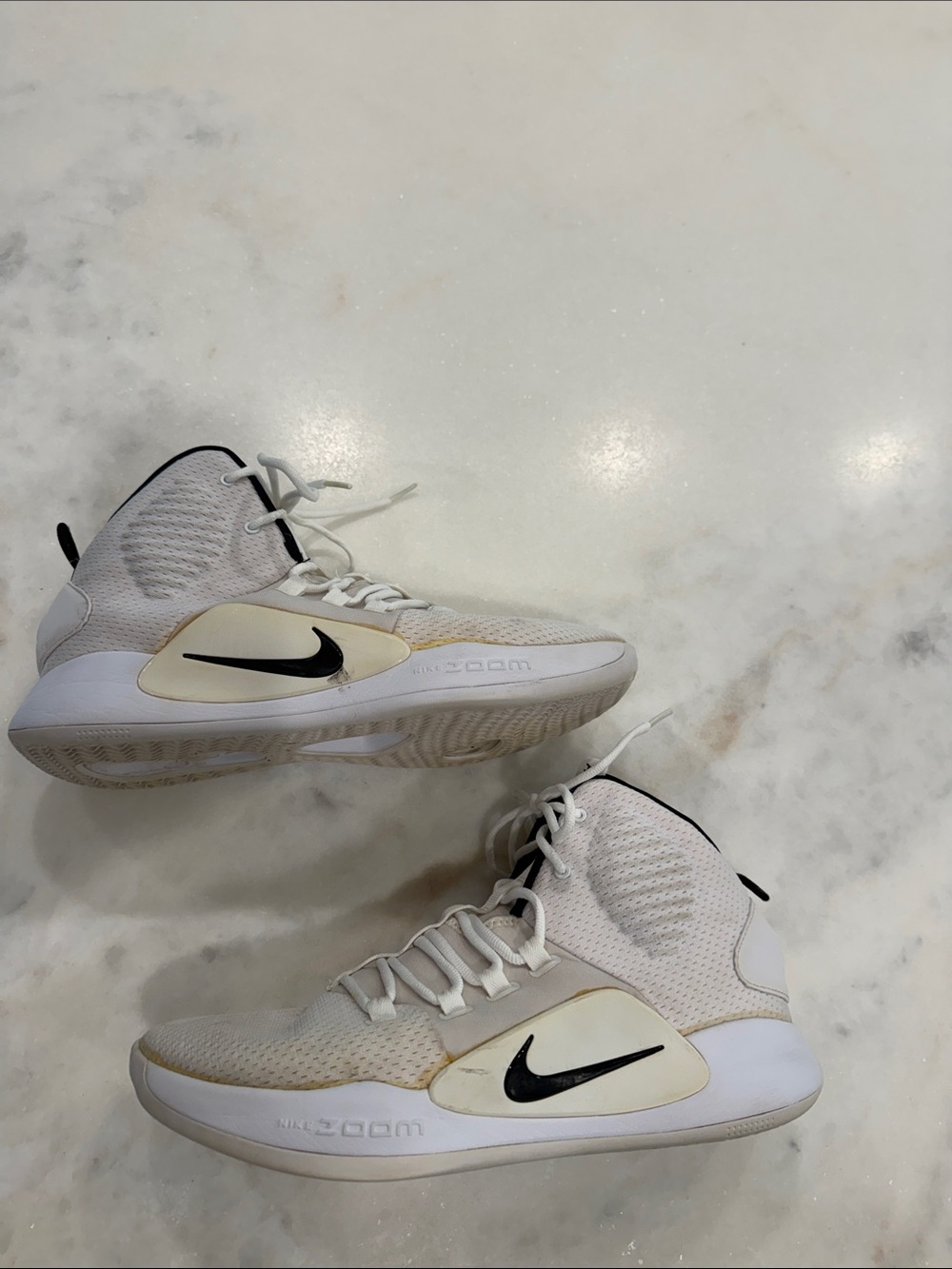 Nike Hyperdunk White and Black High-Top Sneakers, 12